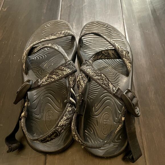 Chacos Z Cloud Sandals Gray Black Hiking Outdoor Water Sandal Women's Size 10 - Picture 2 of 5